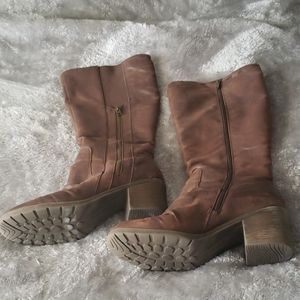 Baretraps  knee high leather brown boots